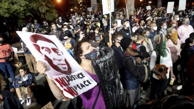 Nightly protests in Portland have remained peaceful since federal agents left the city.