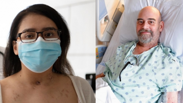 Mayra Ramirez and Brian Kuhns are both recovering from double lung transplants after COVID-19 complications.