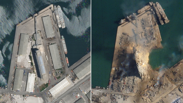 Satellite images, obtained by CNN from Planet Labs Inc.