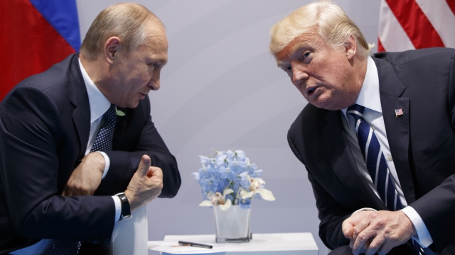 U.S. President Donald Trump meets with Russian President Vladimir Putin at the G-20 Summit on July 7, 2017, in Hamburg