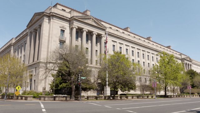 The Department of Justice building.