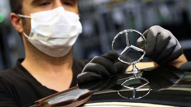Employee at German Mercedes-Benz plant