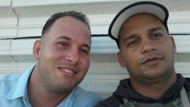 Dionel Perez-Hernandez (left) has been in ICE detention for 16 months