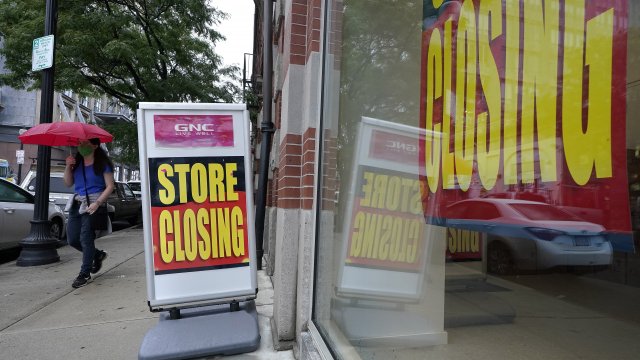 "Store closing" signs