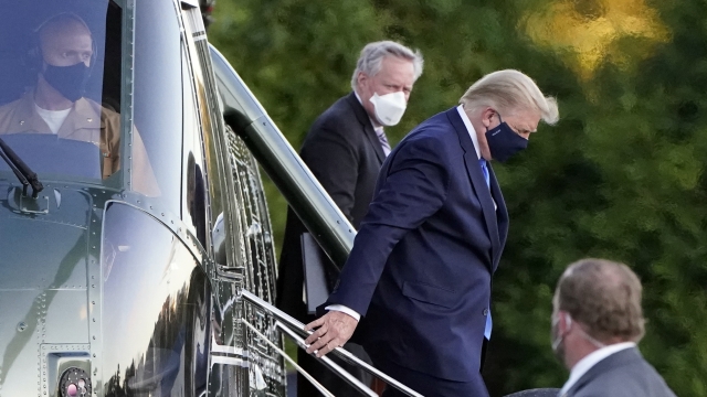 President Donald Trump arrives at Walter Reed Medical Center After Testing Positive For COVID-19