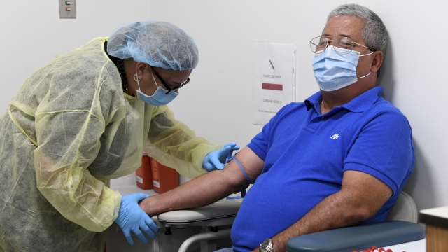 Miami: Volunteer participates in the Moderna COVID-19 Vaccine Trial