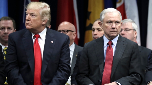 President Trump with Attorney General Jeff Sessions in December, 2017.