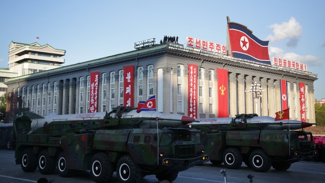 Military parade during celebrations to mark the 70th anniversary of North Korea's Workers' Party