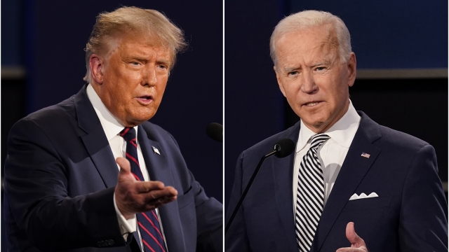 President Trump and Joe Biden in first debate