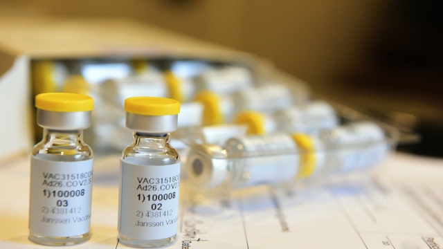 Photo provided by Johnson & Johnson shows a single-dose COVID-19 vaccine being developed by the company.