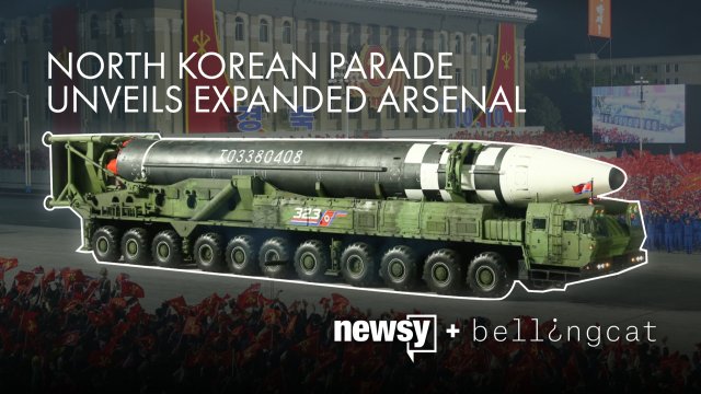 North Korea showed off its largest ICBM during a military parade.