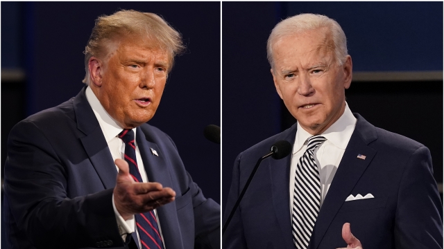 Donald Trump and Joe Biden at the first debate