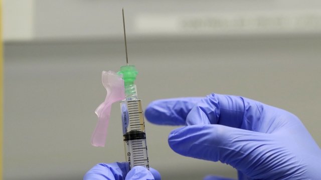 Nurse prepares experimental COVID-19 vaccine