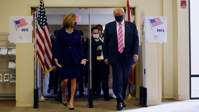 President Trump walks into Florida polling location