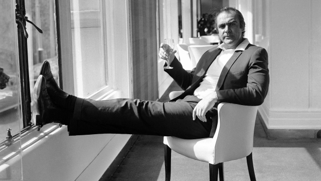 Renowned British actor Sean Connery, famous for his role as secret agent James Bond 007, relaxes at a London hotel
