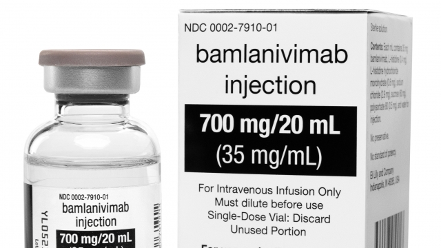 This photo provided by Eli Lilly shows the drug Bamlanivimab.