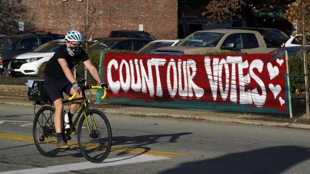 "Count Our Votes" sign