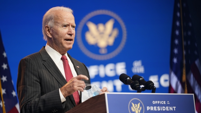 President-elect Joe Biden speaks at The Queen theater in Wilmington, Del. on Nov. 19, 2020.