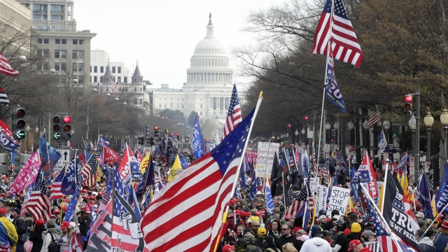 Supporters of President Trump rally in Washington, D.C. on Dec. 12, 2020.