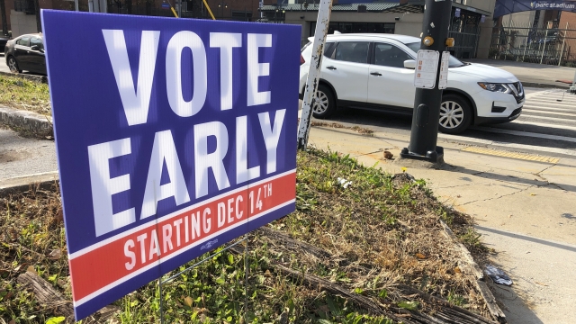 A "vote early" sign in Atlanta, Georgia