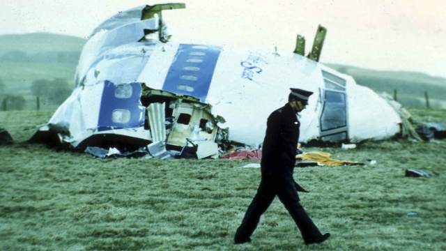 Wreckage of Pan Am Flight 103 in Scotland