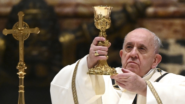 Pope Francis celebrates Mass.