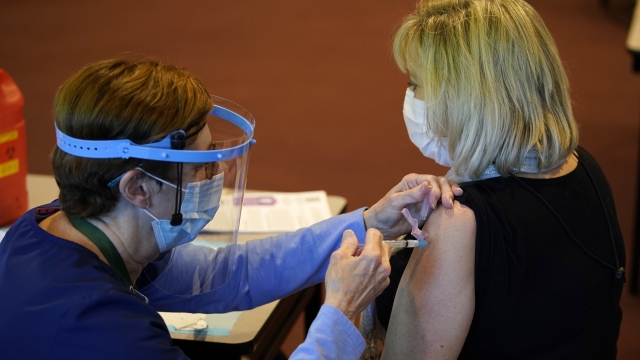 COVID-19 vaccine being administered