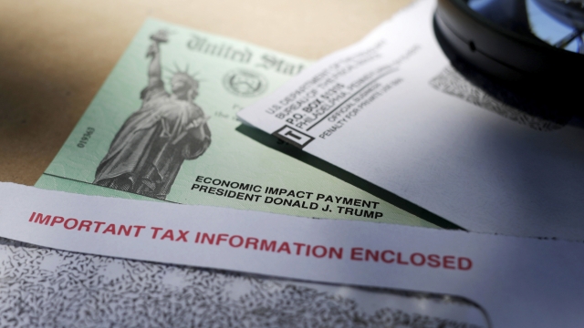 A stimulus check issued by the IRS
