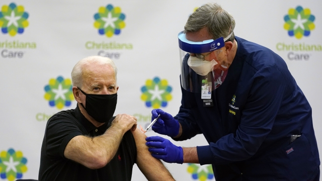 President-elect Joe Biden receives a second dose of the COVID-19 vaccine