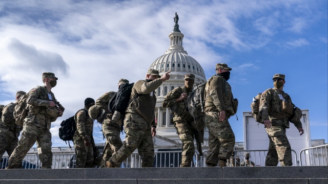 National Guard troops reinforce security around the U.S. Capitol ahead of the inauguration
