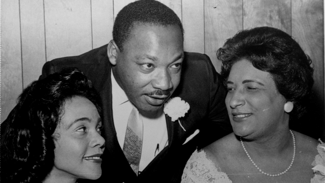 Aug. 9, 1965, file photo, of Dr. Martin Luther King, Jr. his wife, Coretta and civil rights champion Constance Baker Motley.
