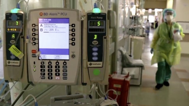 A monitor at a hospital.
