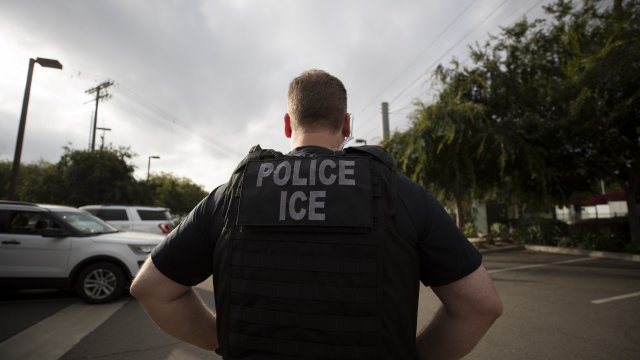 A file photo of an ICE agent