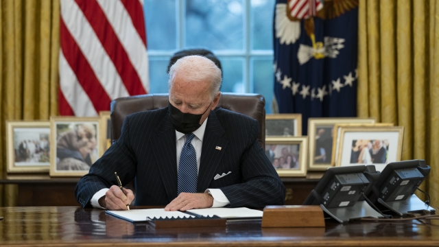 President Joe Biden signs an Executive Order reversing the Trump era ban on transgender individuals serving in military