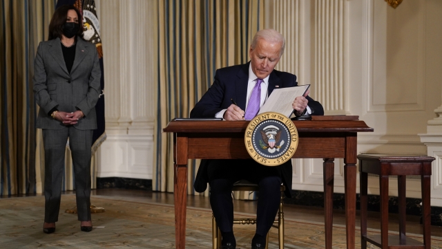 President Joe Biden signs executive orders