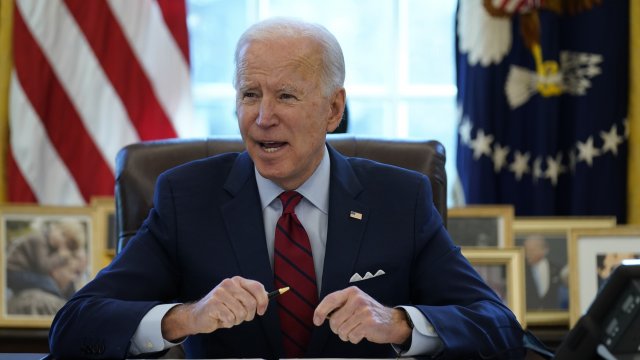 President Joe Biden signs a series of executive orders