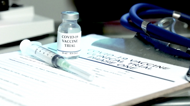 COVID vaccine trial vial