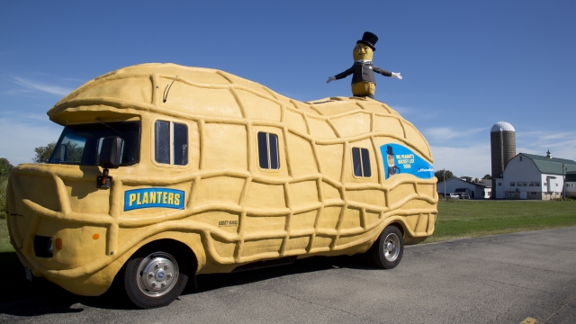 Mr. Peanut and the NUTmobile