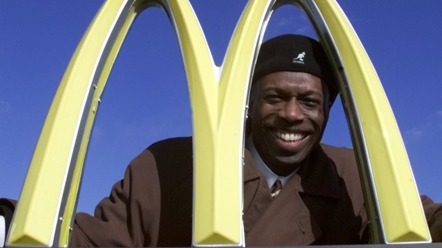 Herbert Washington with McDonald's logo