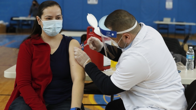 Person receives vaccine