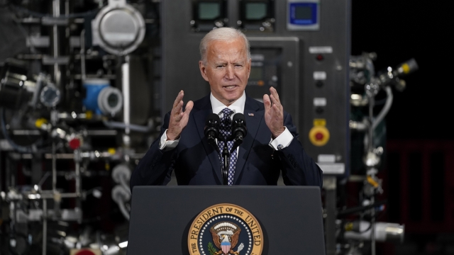 President Joe Biden at a Pfizer manufacturing site