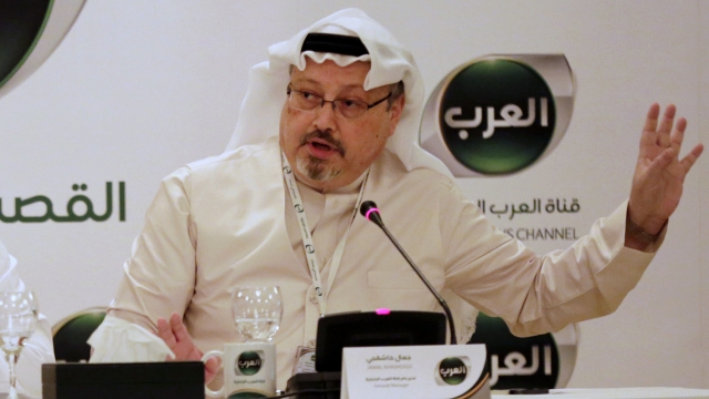 Jamal Khashoggi, then general manager of a new Arabic news channel