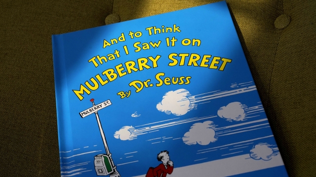 A copy of the book "And to Think That I Saw It on Mulberry Street," by Dr. Seuss.