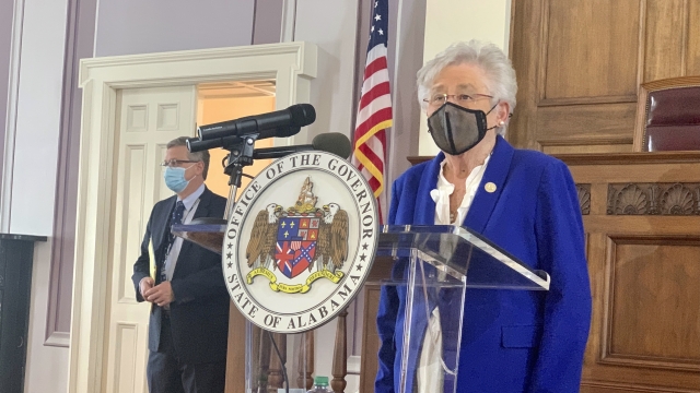 Alabama Gov. Kay Ivey announces the extension of a statewide face mask order.