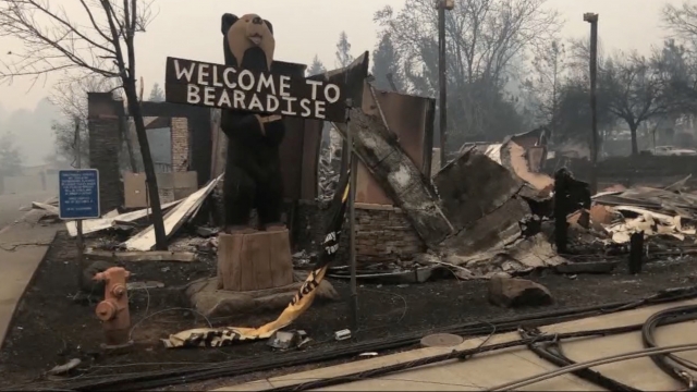 Photo shows destruction from Camp Fire.