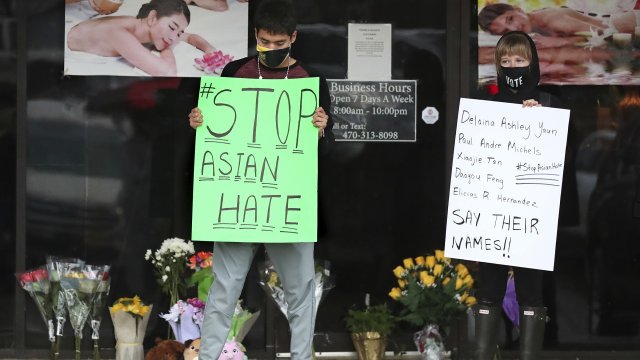 People protest anti-Asian attacks