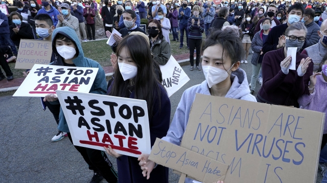 Anti-Asian hate protests in Newton, Mass.