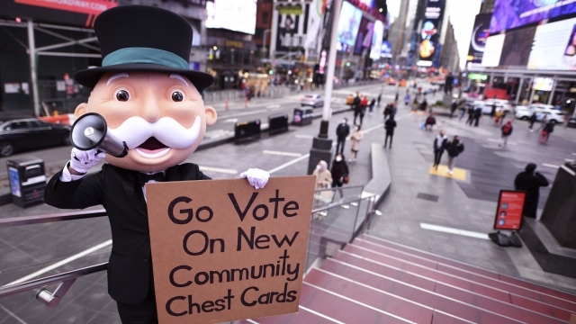 Mr. Monopoly takes on NYC to get the community involved in the new Monopoly Community Chest Card Vote.