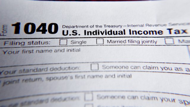 A 1040 individual tax return form