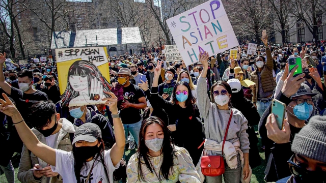 A rally against Asian hate in New York City